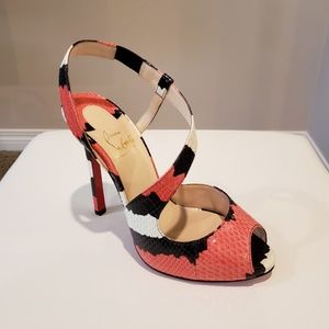Christian Louboutin Viveka Ayers Python Sandals